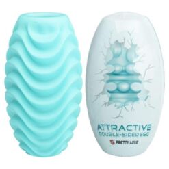 Comprar PRETTY LOVE - HUEVO MASTURBADOR DOBLE CARA TURQUESA al mejor precio - Envíos Discretos