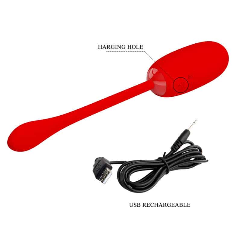 PRETTY LOVE - JULIUS HUEVO VIBRADOR IMPERMEBLE & RECARGABLE ROJO - piKanteo | Despierta tu lado más piKante Comprar PRETTY LOVE - JULIUS HUEVO VIBRADOR IMPERMEBLE & RECARGABLE ROJO al mejor precio - Envíos Discretos
