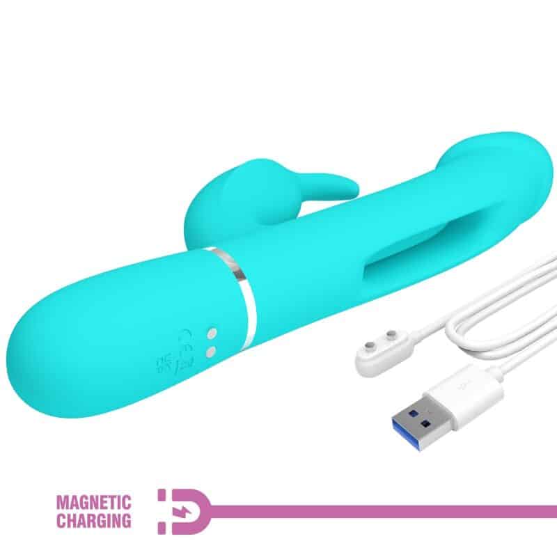 PRETTY LOVE - KAMPAS VIBRADOR RABBIT 3 EN 1 MULTIFUNCIÓN CON LENGUA VERDE AGUA - piKanteo | Despierta tu lado más piKante Comprar PRETTY LOVE - KAMPAS VIBRADOR RABBIT 3 EN 1 MULTIFUNCIÓN CON LENGUA VERDE AGUA al mejor precio - Envíos Discretos