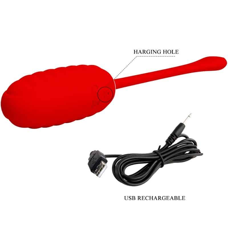 PRETTY LOVE - KIRK HUEVO VIBRADOR RECARGABLE ROJO - piKanteo | Despierta tu lado más piKante Comprar PRETTY LOVE - KIRK HUEVO VIBRADOR RECARGABLE ROJO al mejor precio - Envíos Discretos