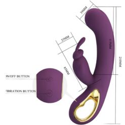 Comprar PRETTY LOVE - LIAM VIBRADOR RABBIT & ESTIMULADOR PUNTO G MORADO al mejor precio - Envíos Discretos