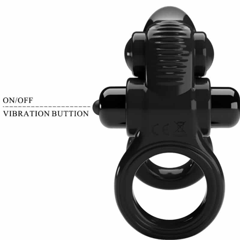 PRETTY LOVE - PASSIONATE RING DOBLE ANILLO VIBRADOR + ESTIMULADOR CLÍTORIS NEGRO - piKanteo | Despierta tu lado más piKante Comprar PRETTY LOVE - PASSIONATE RING DOBLE ANILLO VIBRADOR + ESTIMULADOR CLÍTORIS NEGRO al mejor precio - Envíos Discretos