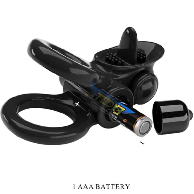 PRETTY LOVE - PASSIONATE RING DOBLE ANILLO VIBRADOR + ESTIMULADOR CLÍTORIS NEGRO - piKanteo | Despierta tu lado más piKante Comprar PRETTY LOVE - PASSIONATE RING DOBLE ANILLO VIBRADOR + ESTIMULADOR CLÍTORIS NEGRO al mejor precio - Envíos Discretos