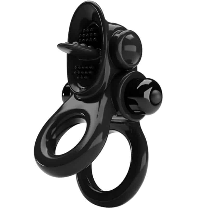 PRETTY LOVE - PASSIONATE RING DOBLE ANILLO VIBRADOR + ESTIMULADOR CLÍTORIS NEGRO - piKanteo | Despierta tu lado más piKante Comprar PRETTY LOVE - PASSIONATE RING DOBLE ANILLO VIBRADOR + ESTIMULADOR CLÍTORIS NEGRO al mejor precio - Envíos Discretos