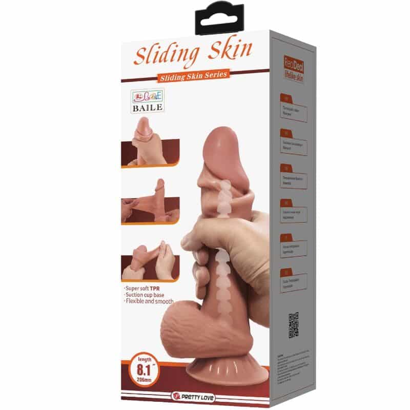 PRETTY LOVE - SLIDING SKIN SERIES DILDO REALÍSTICO CON VENTOSA PIEL DESLIZANTE MORENO 20.6 CM - piKanteo | Despierta tu lado más piKante Comprar PRETTY LOVE - SLIDING SKIN SERIES DILDO REALÍSTICO CON VENTOSA PIEL DESLIZANTE MORENO 20.6 CM al mejor precio - Envíos Discretos