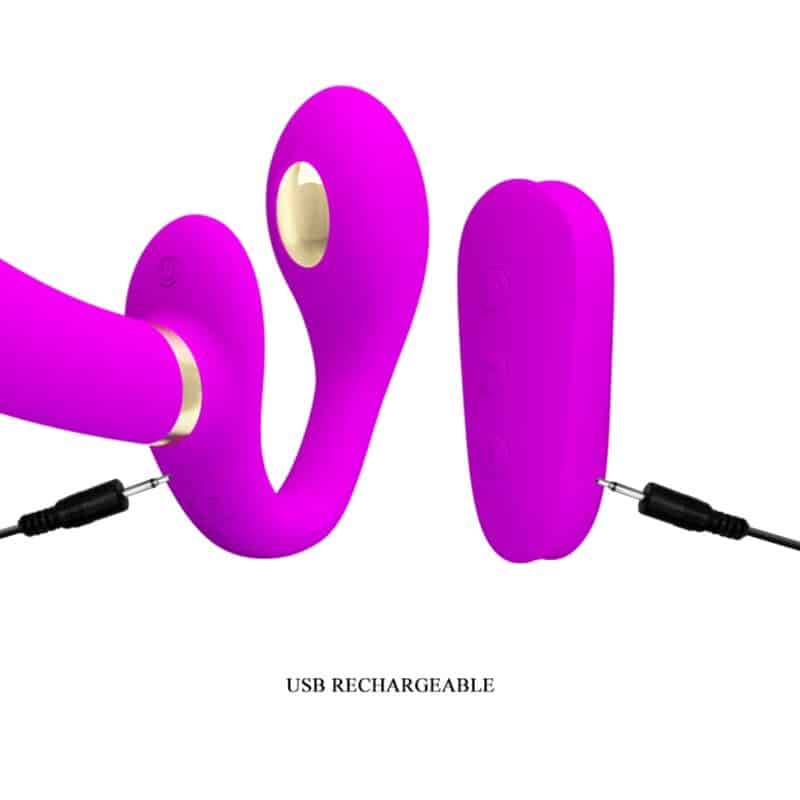 PRETTY LOVE - THUNDERBIRD VIBRADOR DOBLE STRAP-ON CONTROL REMOTO MORADO - piKanteo | Despierta tu lado más piKante Comprar PRETTY LOVE - THUNDERBIRD VIBRADOR DOBLE STRAP-ON CONTROL REMOTO MORADO al mejor precio - Envíos Discretos