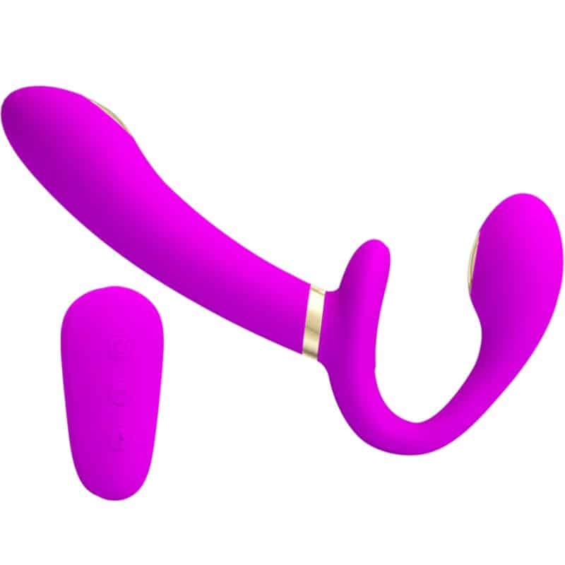 PRETTY LOVE - THUNDERBIRD VIBRADOR DOBLE STRAP-ON CONTROL REMOTO MORADO - piKanteo | Despierta tu lado más piKante Comprar PRETTY LOVE - THUNDERBIRD VIBRADOR DOBLE STRAP-ON CONTROL REMOTO MORADO al mejor precio - Envíos Discretos