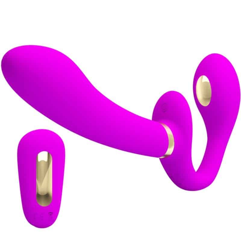 PRETTY LOVE - THUNDERBIRD VIBRADOR DOBLE STRAP-ON CONTROL REMOTO MORADO - piKanteo | Despierta tu lado más piKante Comprar PRETTY LOVE - THUNDERBIRD VIBRADOR DOBLE STRAP-ON CONTROL REMOTO MORADO al mejor precio - Envíos Discretos
