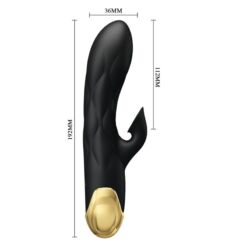 Comprar PRETTY LOVE - VIBRADOR DE LUJO BAÑADO EN ORO RECARGABLE NEGRO al mejor precio - Envíos Discretos