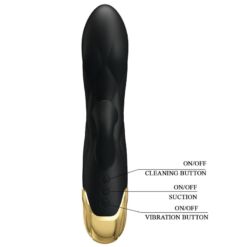 Comprar PRETTY LOVE - VIBRADOR DE LUJO BAÑADO EN ORO RECARGABLE NEGRO al mejor precio - Envíos Discretos