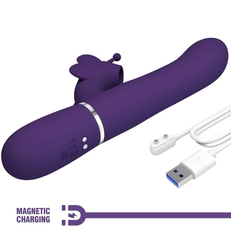 PRETTY LOVE - VIBRADOR RABBIT MULTIFUNCIÓN 4 EN 1 MARIPOSA MORADO - piKanteo | Despierta tu lado más piKante Comprar PRETTY LOVE - VIBRADOR RABBIT MULTIFUNCIÓN 4 EN 1 MARIPOSA MORADO al mejor precio - Envíos Discretos