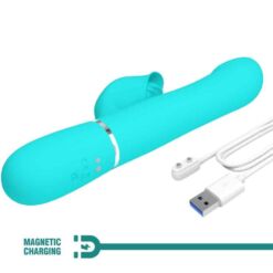 Comprar PRETTY LOVE - VIBRADOR RABBIT PERLAS VERDE AGUA al mejor precio - Envíos Discretos