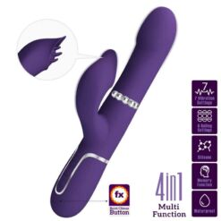 Comprar PRETTY LOVE - ZALIN VIBRADOR RABBIT PERLAS 4 EN 1 MORADO al mejor precio - Envíos Discretos
