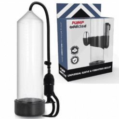 Comprar PUMP ADDICTED - BOMBA ERECCIÓN RX5 TRANSPARENTE CON VIBRADOR al mejor precio - Envíos Discretos