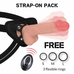 Comprar ROCKARMY - ARNÉS + LIQUID SILICONE VIBRADOR CONTROL REMOTO PREMIUM APACHE 20.5 CM -O- 4.62 CM al mejor precio - Envíos Discretos