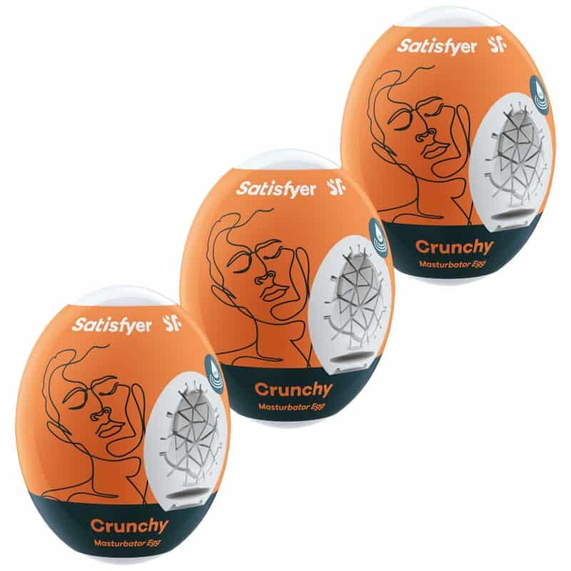 SATISFYER - 3 HUEVOS MASTURBADORES CRUNCHY - piKanteo | Despierta tu lado más piKante Comprar SATISFYER - 3 HUEVOS MASTURBADORES CRUNCHY al mejor precio - Envíos Discretos