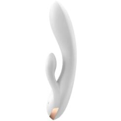 Comprar SATISFYER - DOUBLE FLEX VIBRADOR APP BLANCO al mejor precio - Envíos Discretos