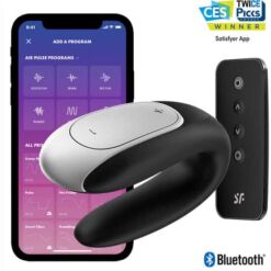 Comprar SATISFYER - DOUBLE FUN PARTNER VIBRADOR NEGRO al mejor precio - Envíos Discretos
