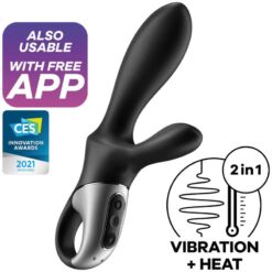 Comprar SATISFYER - HEAT CLIMAX+ VIBRADOR ANAL APP NEGRO al mejor precio - Envíos Discretos
