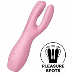 Comprar SATISFYER - THREESOME 3 VIBRADOR ROSA al mejor precio - Envíos Discretos