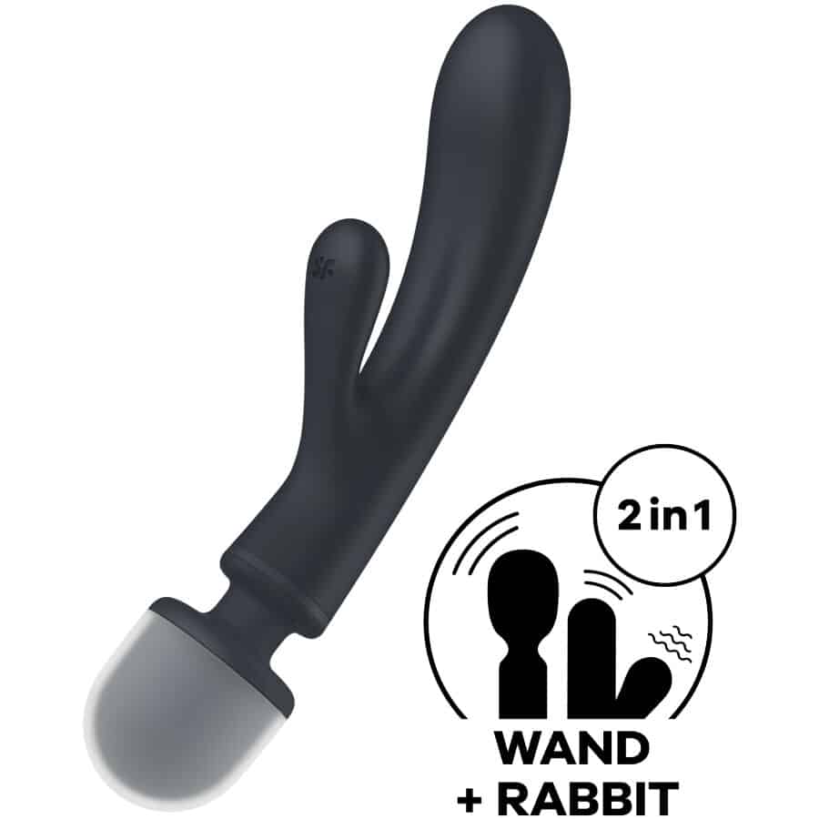 SATISFYER - TRIPLE LOVER MASAJEADOR VIBRADOR RABBIT GRIS - piKanteo | Despierta tu lado más piKante Comprar SATISFYER - TRIPLE LOVER MASAJEADOR VIBRADOR RABBIT GRIS al mejor precio - Envíos Discretos