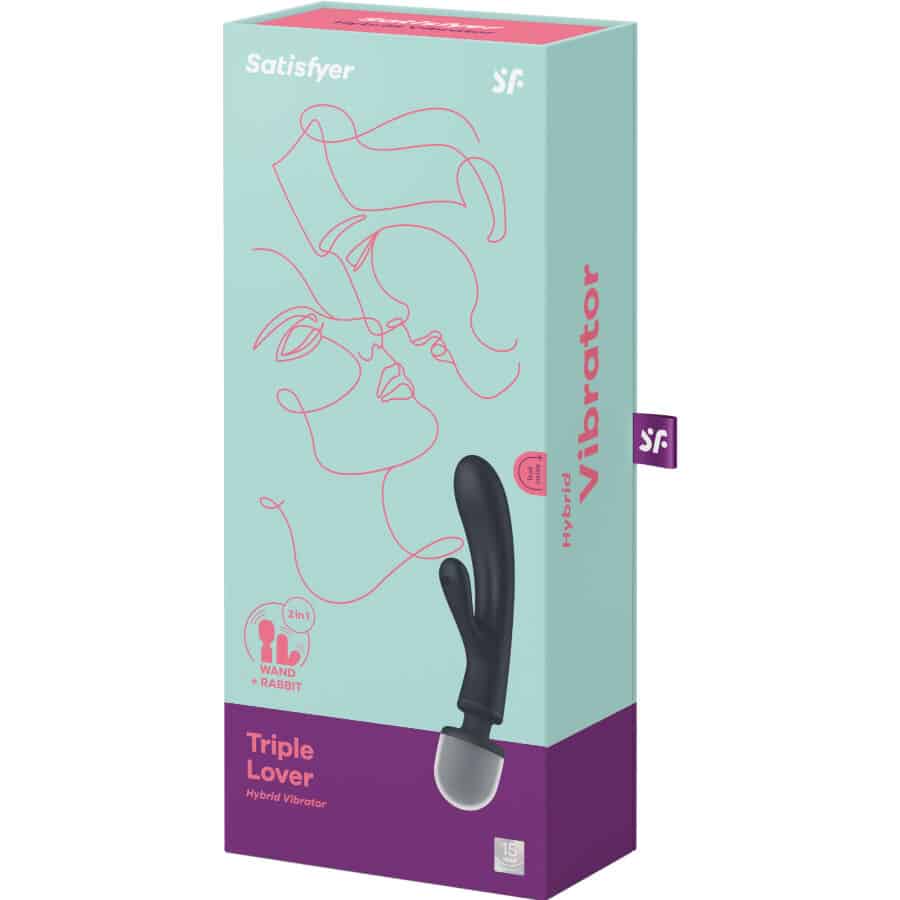 SATISFYER - TRIPLE LOVER MASAJEADOR VIBRADOR RABBIT GRIS - piKanteo | Despierta tu lado más piKante Comprar SATISFYER - TRIPLE LOVER MASAJEADOR VIBRADOR RABBIT GRIS al mejor precio - Envíos Discretos