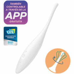Comprar SATISFYER - TWIRLING JOY ESTIMULADOR CLITORIS BLANCO al mejor precio - Envíos Discretos