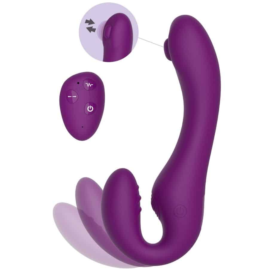XOCOON - STRAPLESS STRAP-ON VIBRADOR 2 EN 1 CON CONTROL REMOTO MORADO - piKanteo | Despierta tu lado más piKante Comprar XOCOON - STRAPLESS STRAP-ON VIBRADOR 2 EN 1 CON CONTROL REMOTO MORADO al mejor precio - Envíos Discretos
