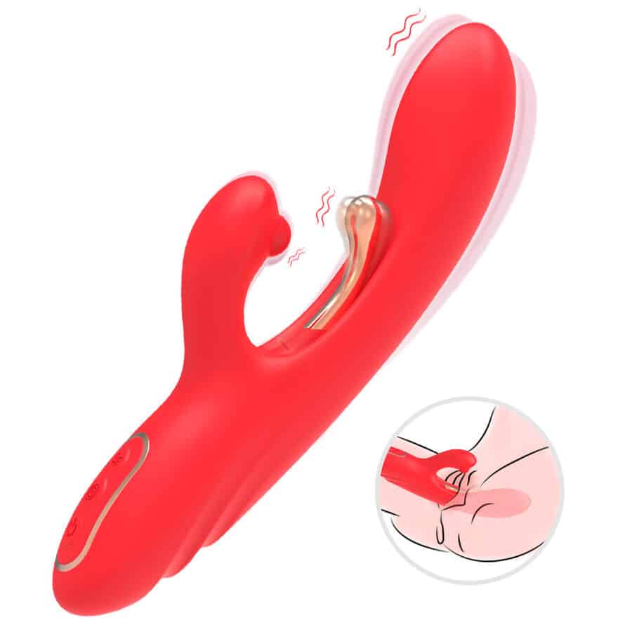 ARMONY - VIBRADOR ESTIMULADOR PUNTO G Y CLÍTORIS CON LENGUA OSCILANTE ROJO - piKanteo | Despierta tu lado más piKante Comprar ARMONY - VIBRADOR ESTIMULADOR PUNTO G Y CLÍTORIS CON LENGUA OSCILANTE ROJO al mejor precio - Envíos Discretos