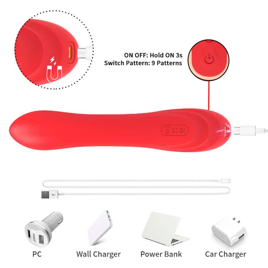 ARMONY - VIBRADOR ESTIMULADOR PUNTO G Y CLÍTORIS CON LENGUA OSCILANTE ROJO - piKanteo | Despierta tu lado más piKante Comprar ARMONY - VIBRADOR ESTIMULADOR PUNTO G Y CLÍTORIS CON LENGUA OSCILANTE ROJO al mejor precio - Envíos Discretos