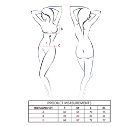 Comprar PASSION - BELISSANA SET SUJETADOR + TANGA NEGRO S/M al mejor precio - Envíos Discretos