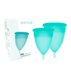 Comprar STERCUP - PACK COPA MENSTRUAL SILICONA FDA TALLA S + L AQUAMARINA al mejor precio - Envíos Discretos