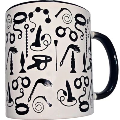 DIABLO PICANTE – TAZA BLANCA BONDAGE & ASA NEGRA 370 ML