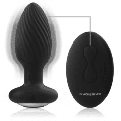 Comprar BLACK&SILVER - WELLS PLUG ROTADOR ANAL SILICONA CONTROL REMOTO al mejor precio - Envíos Discretos