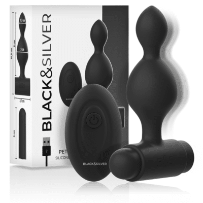 BLACK&SILVER – TUCKER PEQUEÑO PLUG ANAL SILICONA CONTROL REMOTO