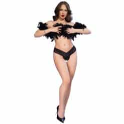 CHILIROSE - CR 4885 TANGA CON ENTREPIERNA ABIERTA NEGRO M