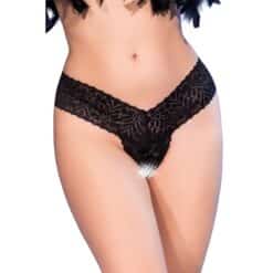CHILIROSE - CR 4885 TANGA CON ENTREPIERNA ABIERTA NEGRO S - Imagen 3