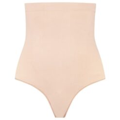 BYE-BRA - TANGA DE TALLE ALTO SIN COSTURAS BEIGE TALLA XXL