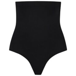 BYE-BRA - TANGA DE TALLE ALTO SIN COSTURAS NEGRO TALLA M