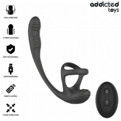 ADDICTED TOYS - PLUG ANAL VIBRACIÓN Y WAVING 360º Y ESTIMULADOR TESTÍCULOS - piKanteo | Despierta tu lado más piKante ADDICTED TOYS - PLUG ANAL VIBRACIÓN Y WAVING 360º Y ESTIMULADOR TESTÍCULOS - Imagen 2