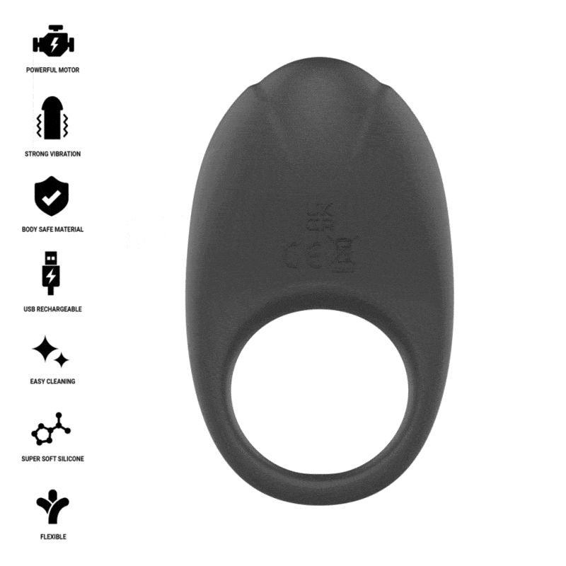 INTENSE - MERLOTTE ANILLO VIBRADOR CON ESTIMULACIÓN DE CLÍTORIS NEGRO - piKanteo | Despierta tu lado más piKante INTENSE - MERLOTTE ANILLO VIBRADOR CON ESTIMULACIÓN DE CLÍTORIS NEGRO