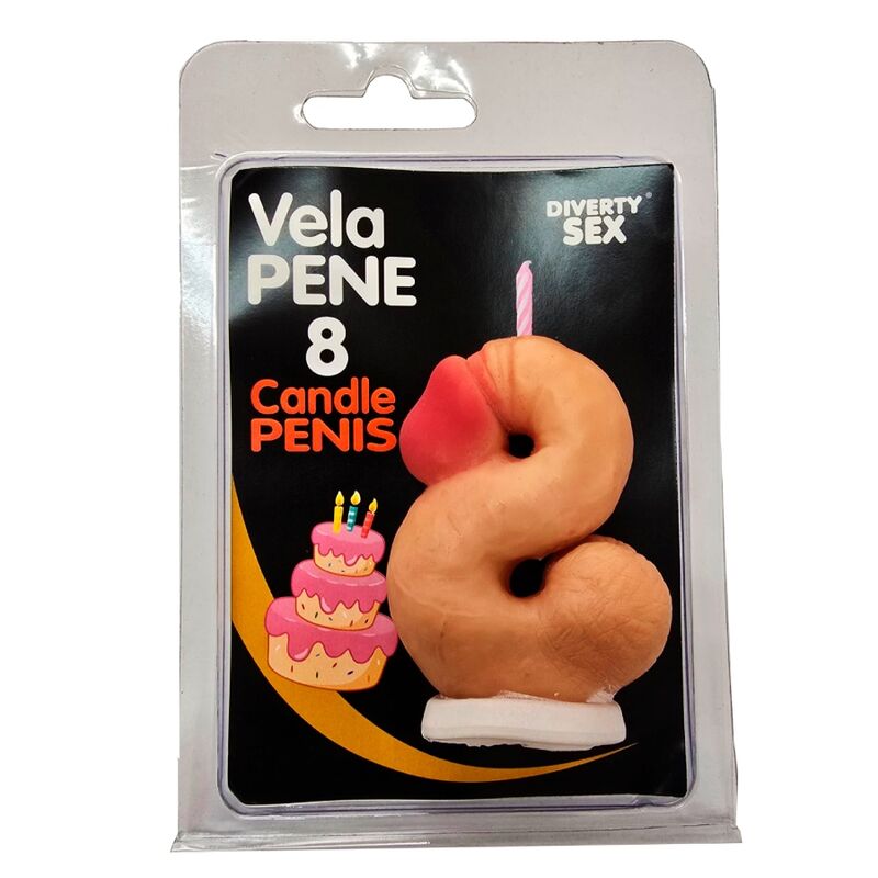 DIABLO PICANTE - VELA PENE EN FORMA DE NÚMERO 8 COLOR CARNE - piKanteo | Despierta tu lado más piKante DIABLO PICANTE - VELA PENE EN FORMA DE NÚMERO 8 COLOR CARNE