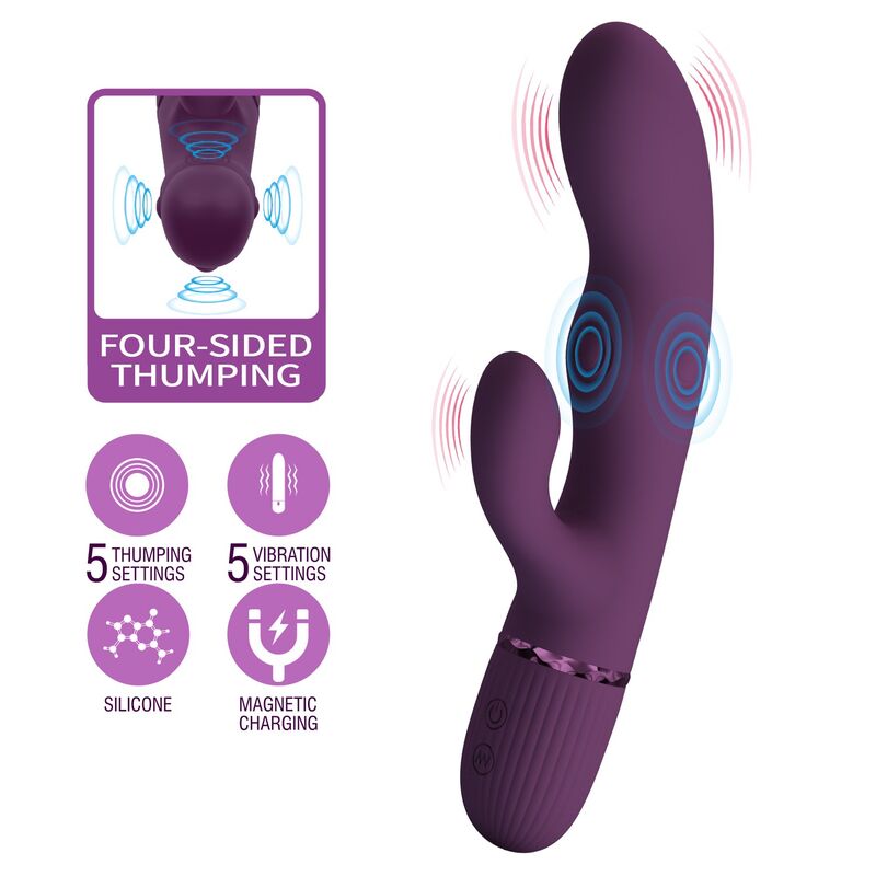 PRETTY LOVE - ZACH VIBRADOR RABBIT RECARGABLE CON EMPUJE 5+5 FUNCIONES - piKanteo | Despierta tu lado más piKante PRETTY LOVE - ZACH VIBRADOR RABBIT RECARGABLE CON EMPUJE 5+5 FUNCIONES - Imagen 9