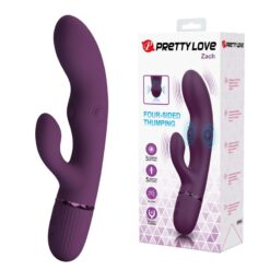 PRETTY LOVE - ZACH VIBRADOR RABBIT RECARGABLE CON EMPUJE 5+5 FUNCIONES