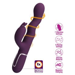 PRETTY LOVE - VIBRADOR RABBIT LOURSEN CON MOVIMIENTO OSCILANTE Y 7 VIBRACIONES RECARGABLE USB MORADO - piKanteo | Despierta tu lado más piKante PRETTY LOVE - VIBRADOR RABBIT LOURSEN CON MOVIMIENTO OSCILANTE Y 7 VIBRACIONES RECARGABLE USB MORADO - Imagen 4