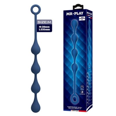 MR PLAY – BOLAS ANALES SILICONA AZUL TALLA M 33 CM