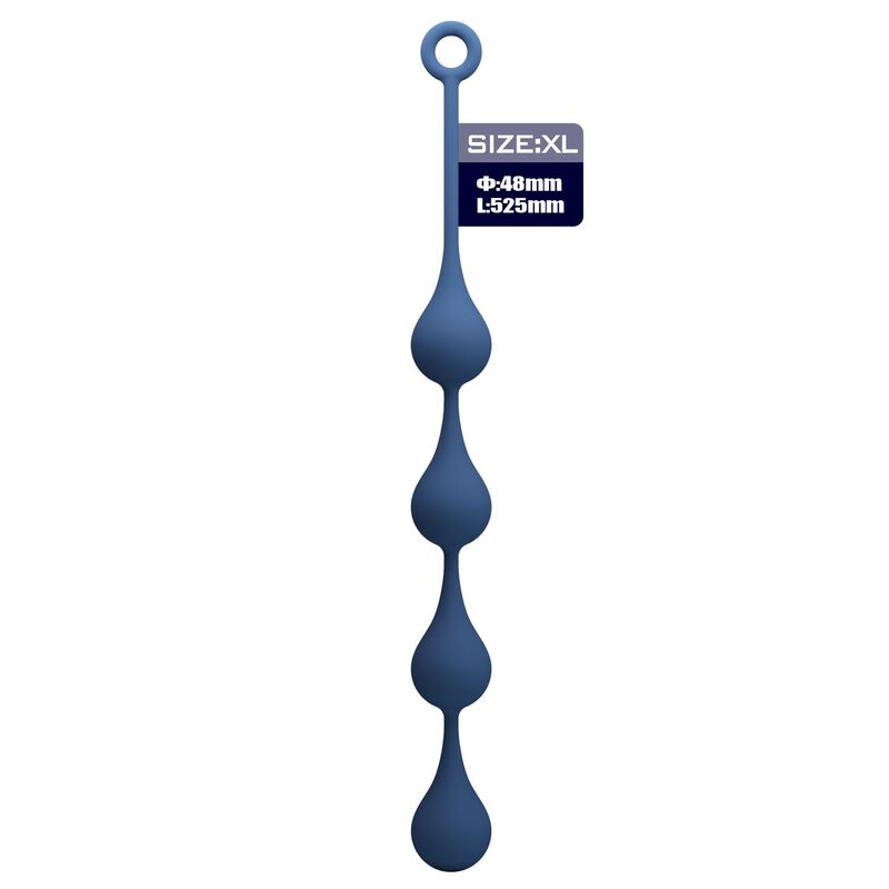 MR PLAY - BOLAS ANALES SILICONA AZUL TALLA XL 52,5 CM - piKanteo | Despierta tu lado más piKante MR PLAY - BOLAS ANALES SILICONA AZUL TALLA XL 52,5 CM - Imagen 2