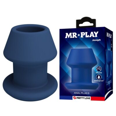 MR PLAY – JACK PLUG ANAL HUECO SILICONA AZUL TALLA S