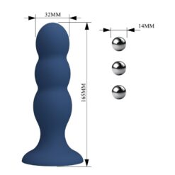 MR PLAY - PLUG ANAL CON 3 BOLAS METÁLICAS Y VENTOSA AZUL - piKanteo | Despierta tu lado más piKante MR PLAY - PLUG ANAL CON 3 BOLAS METÁLICAS Y VENTOSA AZUL - Imagen 5