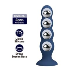 MR PLAY - PLUG ANAL CON 4 BOLAS METÁLICAS Y VENTOSA AZUL - piKanteo | Despierta tu lado más piKante MR PLAY - PLUG ANAL CON 4 BOLAS METÁLICAS Y VENTOSA AZUL - Imagen 2